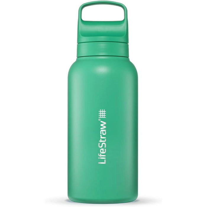 lifestraw go 20 stainless steel water filter bottle 1l cactus green