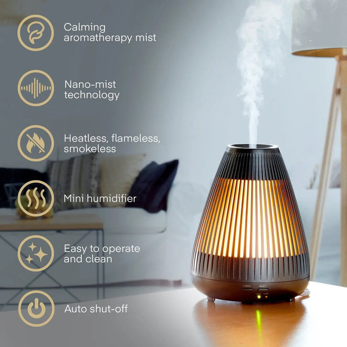 Grade A Warehouse Second - Made By Zen ALINA Metallic Graphite Essential Oil Aroma Diffuser : Plug In MADE BY ZEN