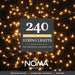 Grade B Warehouse Second - Noma 240 LED Christmas Tree Lights : Green Cable : Plug-in with Timer : Antique White Noma