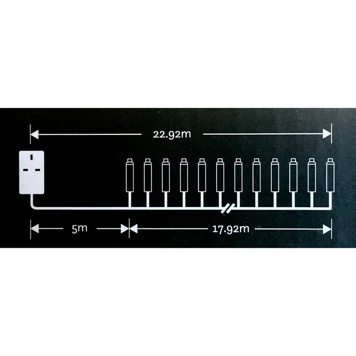 Grade B Warehouse Second - Noma 240 LED Christmas Tree Lights : Green Cable : Plug-in with Timer : Antique White Noma