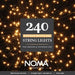 Grade A Warehouse Second - Noma 240 LED Christmas Tree Lights : Green Cable : Plug-in with Timer : Antique White Noma