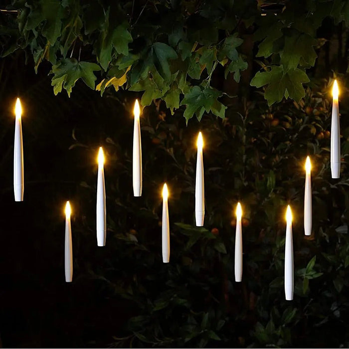 noma floating magic led candles battery remote control pack of 10 white