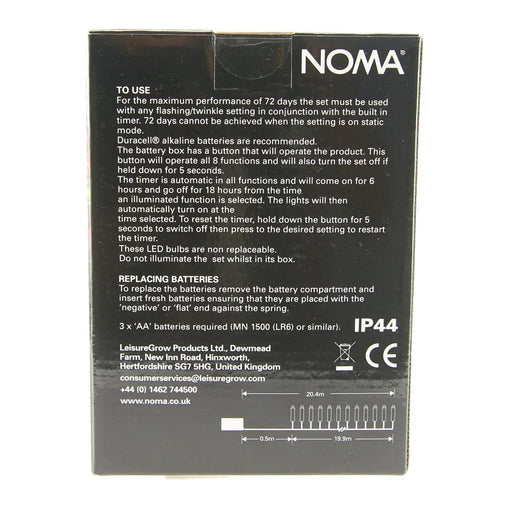 noma fit forget 200 led christmas tree lights batterytimer warm white