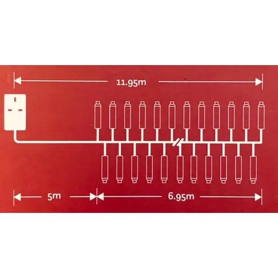 noma 480 led cluster lights multifunction plugin with timer antique white