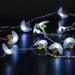 noma solar outdoor light string 20 white led bee