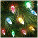 100 Faceted Cone LED Christmas Tree Lights on Green Wire : Plug In : Multicoloured Noma