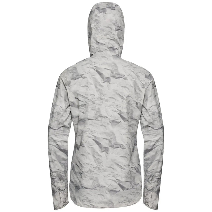 Odlo FLI 2.5L Waterproof Running Jacket : Silver Grey/Paper Print : Women's ODLO