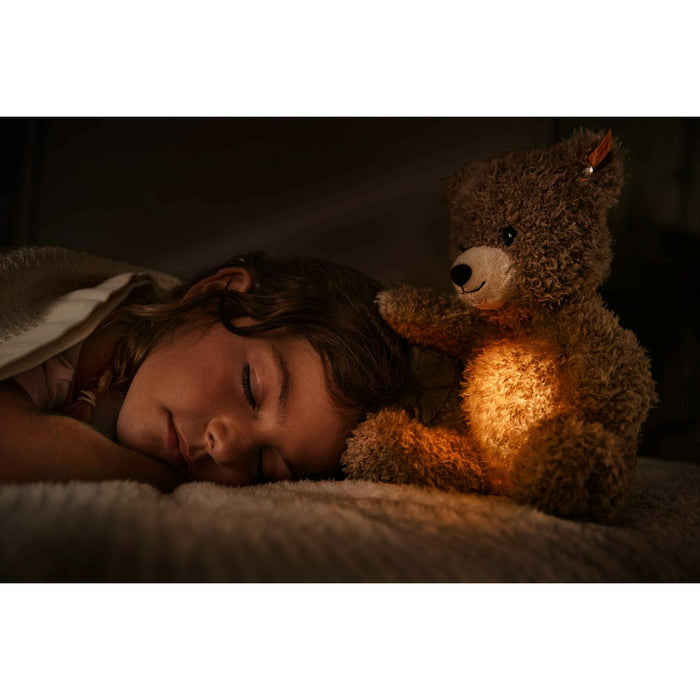 steiff caspar teddy with night light light brown 28cm