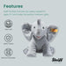 steiff my first steiff ellie elephant grey 24cm