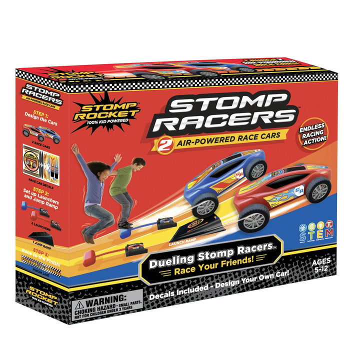 stomp rocket dueling stomp racers 2x race cars age 5