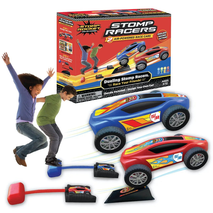 Stomp Rocket Dueling Stomp Racers : 2x Race Cars : Age 5+ Stomp Rocket