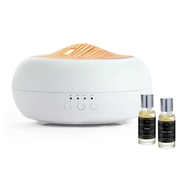 Made By Zen MYSA Aroma Diffuser Including Black and Fresh Linen Oils —  WOWooO